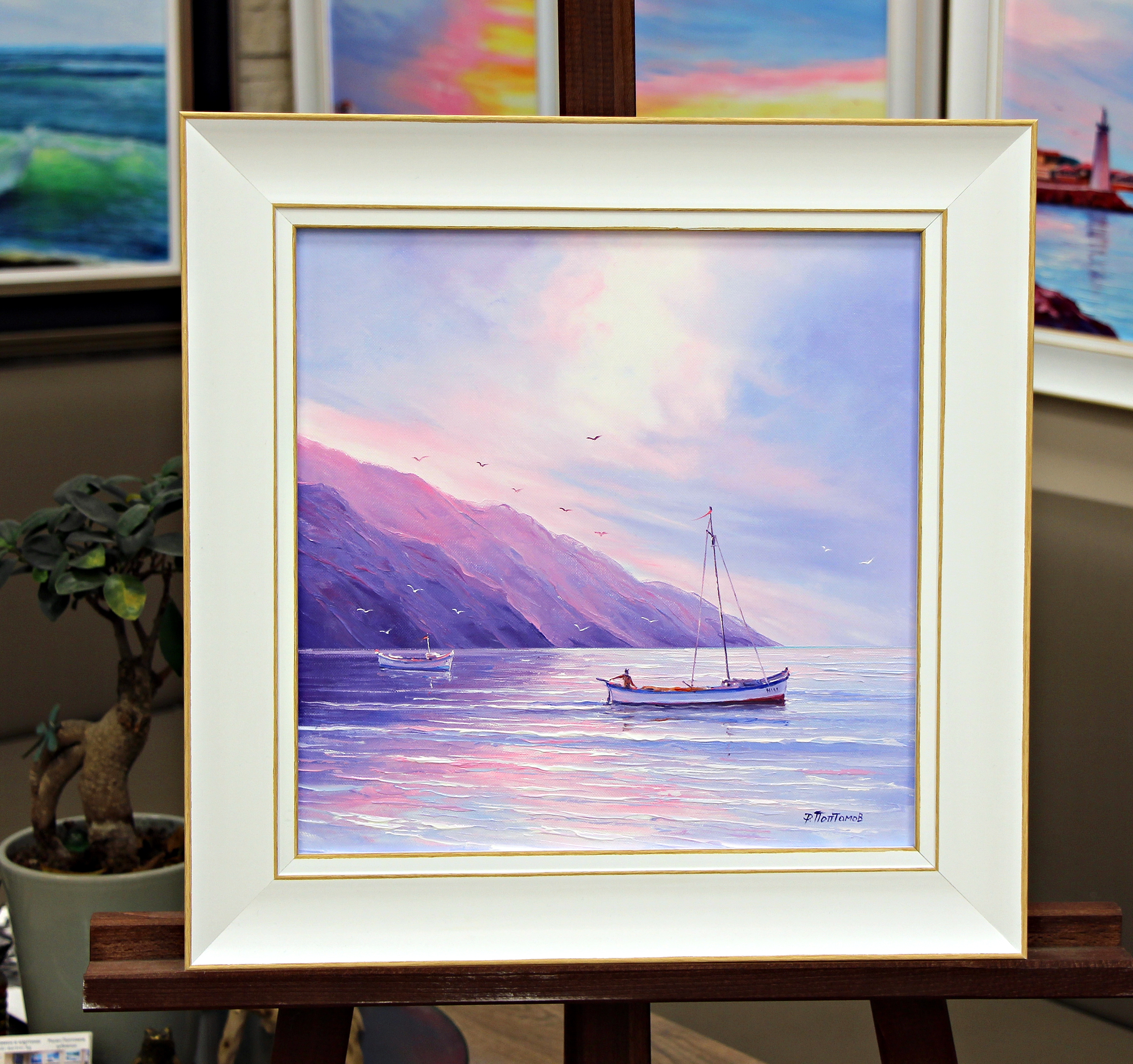 Морски пейзаж 2236, размер с рамка 40/40 - 70€